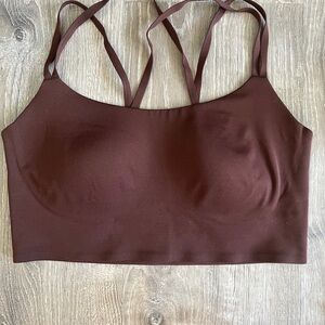 AERIE - Real Me Hold Up Sports Bra - BROWN